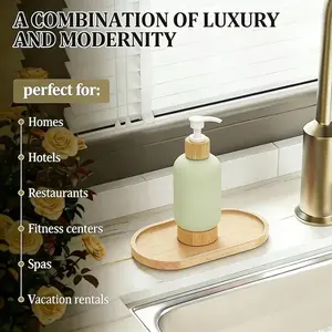 Elegant Bathroom Accessories Set, Fashion Design Liquid Soap Dispenser, Shampoo Conditioner Dispenser, Perfect for Storing Lotion, Wall Mounted, 2 Piece Kit