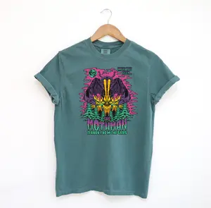 Mothman Horror Comfort Colors Shirt, Moth Graphic Tee, Halloween Tshirt