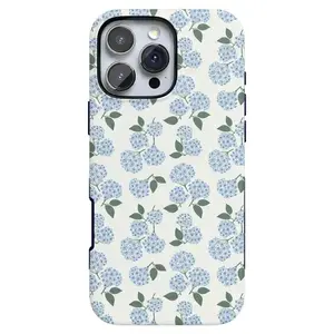 Blue Hydrangea Case Tropical Floral Phone Case Suitable for IPhone17 16 15 14 13 12 11 Pro Max Waterproof Protective Cover