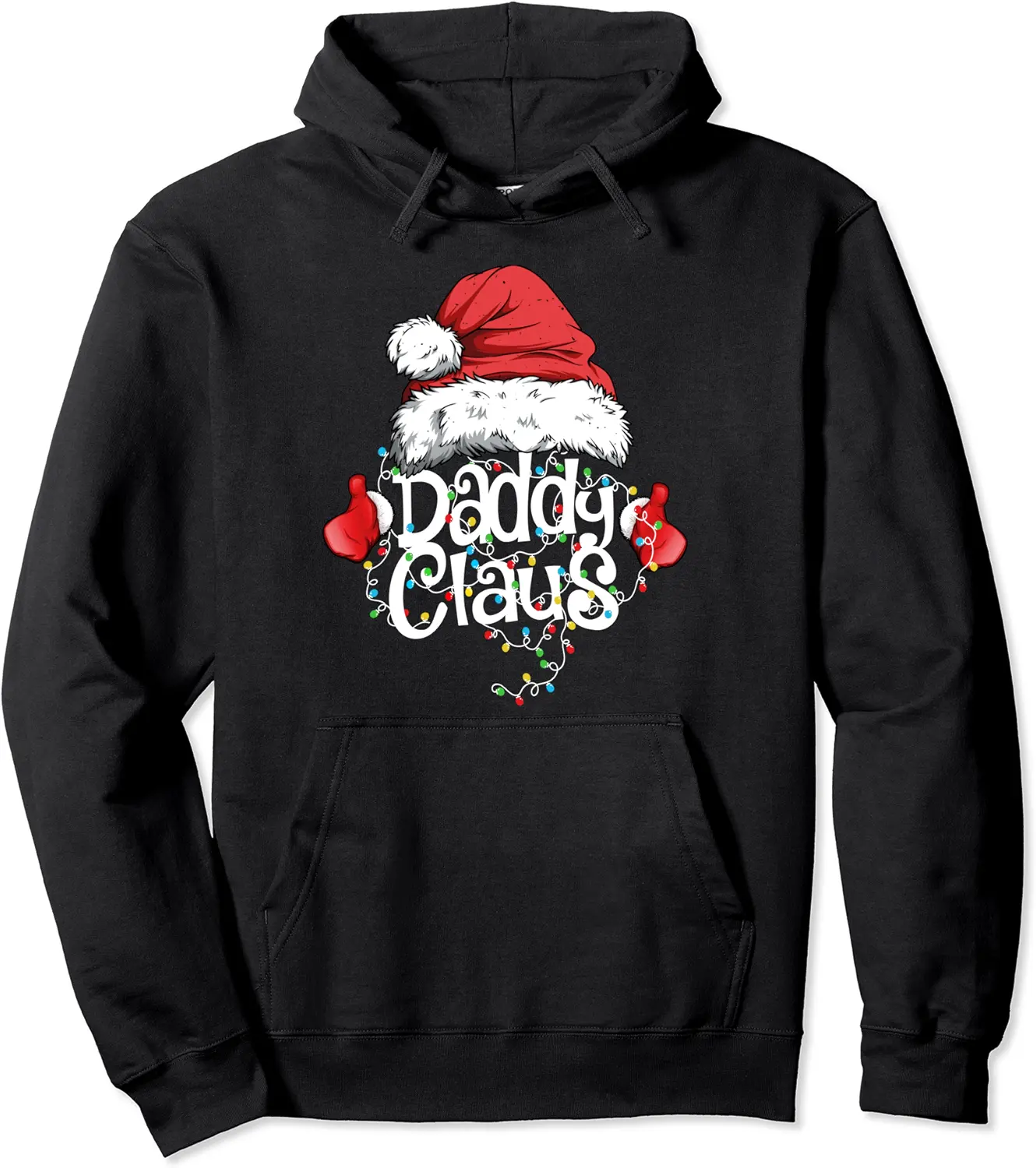 Daddy Claus Christmas Light Santa Hat Family Pajamas Xmas Pullover Hoodie - Phoebeumba Shop 66B0BJ61ND96