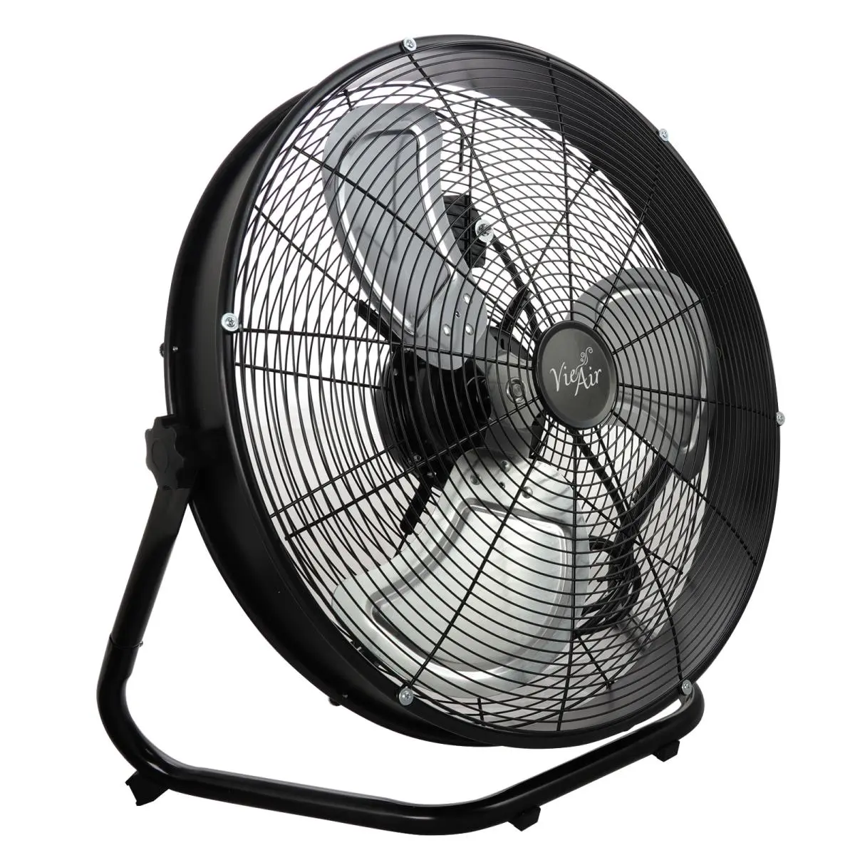 212 MAIN 20 in. Metal Drum Shape Industrial Heavy Duty Fan - Silent Operation Floor Fan with 3 Speed Settings, 360-Degree Tilt Head for Personal Cooling, Silent Operation Fan