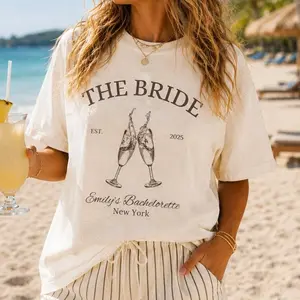 Comfort Colors Bride Bachelorette Party Shirt, The Bach Club Tee, Custom Bridal Party T-shirt, Bridesmaid Weekend Shirt, New York Bach Trip Tee, Womens Oversized Shirt, Bridal Shower Gift -DPCLIC