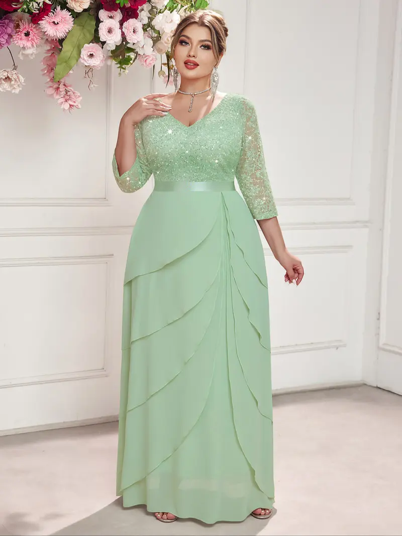 formal dresses orem Tiered Wrap Midi Dress