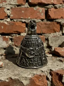 Motorcycle Guardian Angel Bells Gremlin Motorcycle Bell Bikers Bell Keychain With Hanger for Riders Women Men, Good Luck Riding Bell Spirit Bell Moto Accessories, Motorcycle Charm