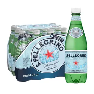 S.Pellegrino Sparkling Natural Mineral Water, Plastic Bottles, 16.9 Fl Oz (Pack of 12) Beverage Salt