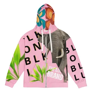 EDEN BLK ON BLK LUV ZIP HOODIE