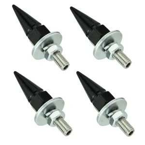 Spike  License Plate   Frame Screw Nuts Fasteners Kit Fit    SUV,4Pcs Black