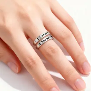 I FVcking Love You Adjustable Ring, One Size Fits All, Tarnish-Free Hypoallergenic Love Reminder Gift