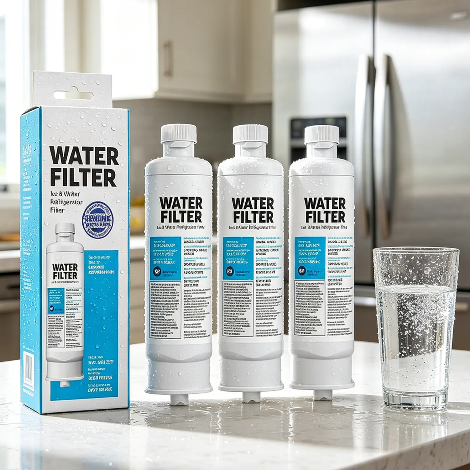 Samsung DA97-17376B Refrigerator Water Filter Replacement, Inline Fit for HAF-CIN/HAF-FIN, 300 Gal High Capacity, NSF/ANSI 42 Certified, 24-Month Clean Ice & Water Supply, Bulk Savings