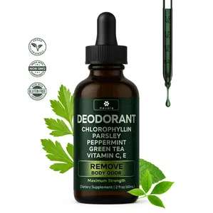 Chlorophyll Liquid Drops – Body Deodorizing Supplement for Women & Men – Detox, Energy & Skin Health Support– Vegan, Non-GMO