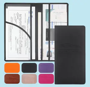 LumiMokki Premium Car Registration & Insurance Card Holder with Magnetic Closure Multi-Function PU Leather Organizer for Documents Cards License Black
