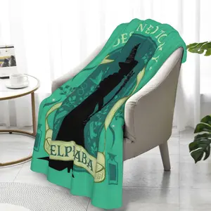 Mystic Witch & Enchanted Princess Flannel Fleece Throw – Musical Movie Cozy Sofa Bed Car Blanket, Holiday Gift for Girls Boys Friends, Bedroom Living Room Home Decor