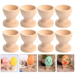 10pcs Wooden Easter Egg Holders, Egg Organizer, Rustic Style, Perfect for Kitchen, Baking, Refrigerator Storage, Home Decor, Gifts, Outdoor Camping