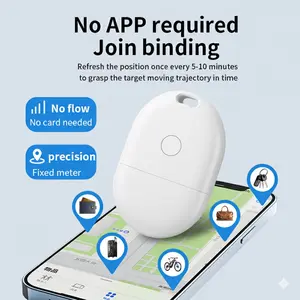 GPS Tracker Key Finder, Bluetooth-compatible Item Finders, Compatible with Apple Find My iOS, GPS Trackers for Car Wallet Luggage Bag