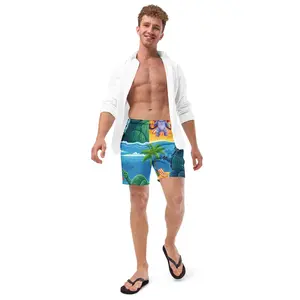 King of the Monsters Beach Party Boardshorts | Funny Godzilla Swimwear