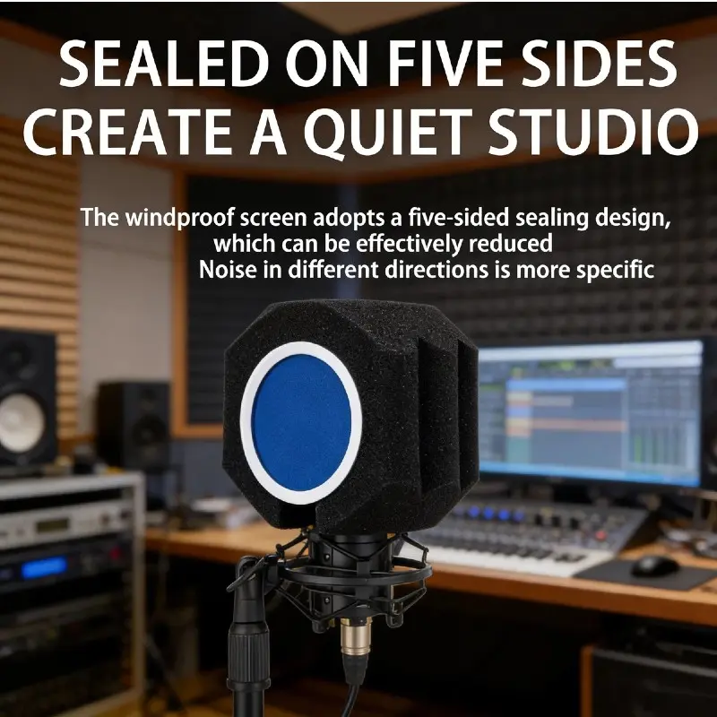 Microphone Windscreen Sponge Ball, High-Density Foam for Recording/live Streaming/voice Acting, Effective Noise Isolation and Reduction for Clear Sound, Podcast Studio Equipment, Audio