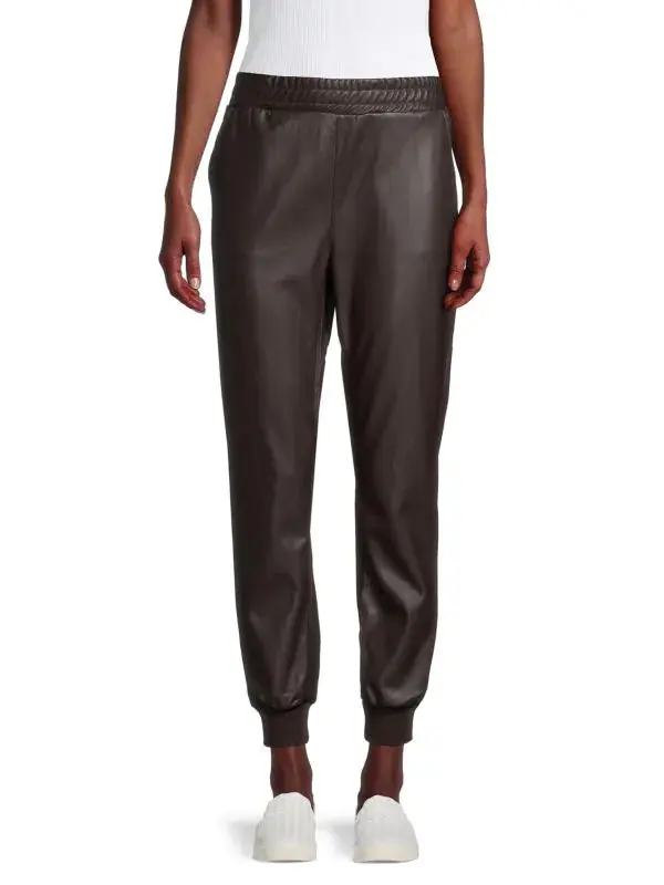 Bella Vegan Leather Jogger