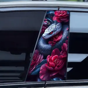 2pcs Eye Snake B Pillar Stickers, Dark Cool Style Universal Car Decals, Easy to Apply and Remove, Waterproof and Scratch Resistant