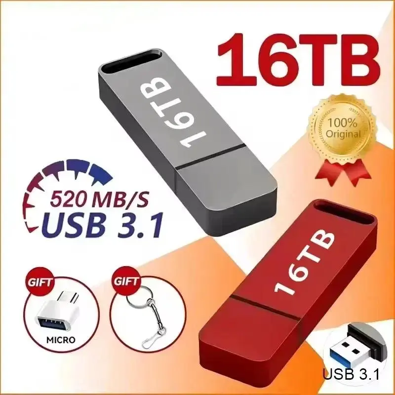2026 Flash Drive Metal High-Speed Wireless Bluetooth Transmitter USB 16TB 2TB Car Stereo Music Audio Receiver Bluetooth Adapter