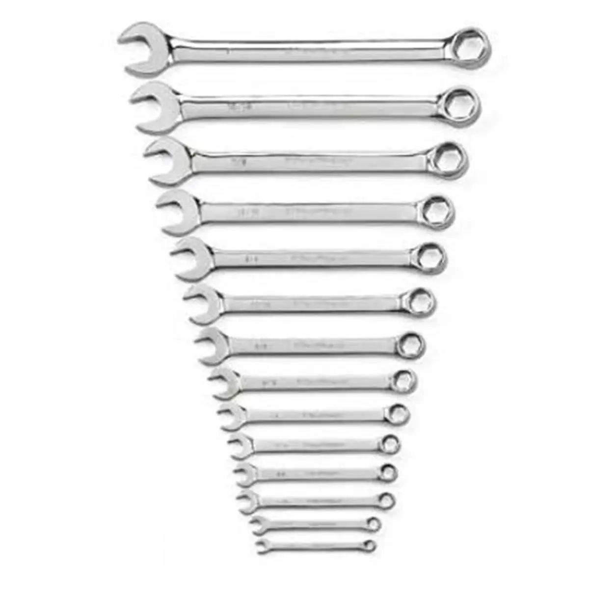 Apex Tool Group KD81924 14-PC SAE Full Polish Combination Non-Ratcheting Wrench Set for Workshop DIY Projects