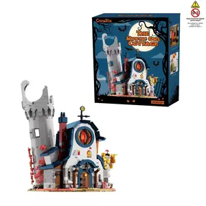 The Mystic Owl Cottage Building Blocks Set, 1410PCS Halloween Magic House Model with Premium Gift Box, Compatible Brick Toy for Kids & Adults, Perfect for Holiday & Birthday Gifts