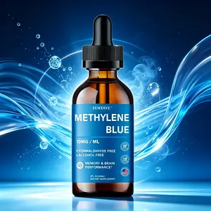 FEWDIVE USP Methylene Blue Drops 10mg/mL 2 FL OZ(60ML), Alcohol & Formaldehyde Free Nootropic Supplement, Boost Memory Focus Mitochondrial Energy Anti-Aging Immune Support