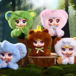 MM Milk Candy v6 Cute Pet Plush Collectible - Liquid-Eye Stuffed Animals with Cute Look, Bag & Keychain Charms, Soft Figurine, Birthday Gift for Girls