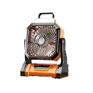 Portable Camping Fan, USB Rechargeable Fan with 270° Rotatable Light Hook, Adjustable Speed Fan for Outdoor Use, Tent Essentials and USB Desktop Fan