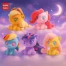 MINISO My Little Pony Chibi Sitting Plush Toy - Super Soft Huggable Polyester Cuddly Doll Gift Cute Collectibles for Collectors Unisex Character Figure (Pinkie Pie Twilight Sparkle Applejack) Girls' Bedroom Decor