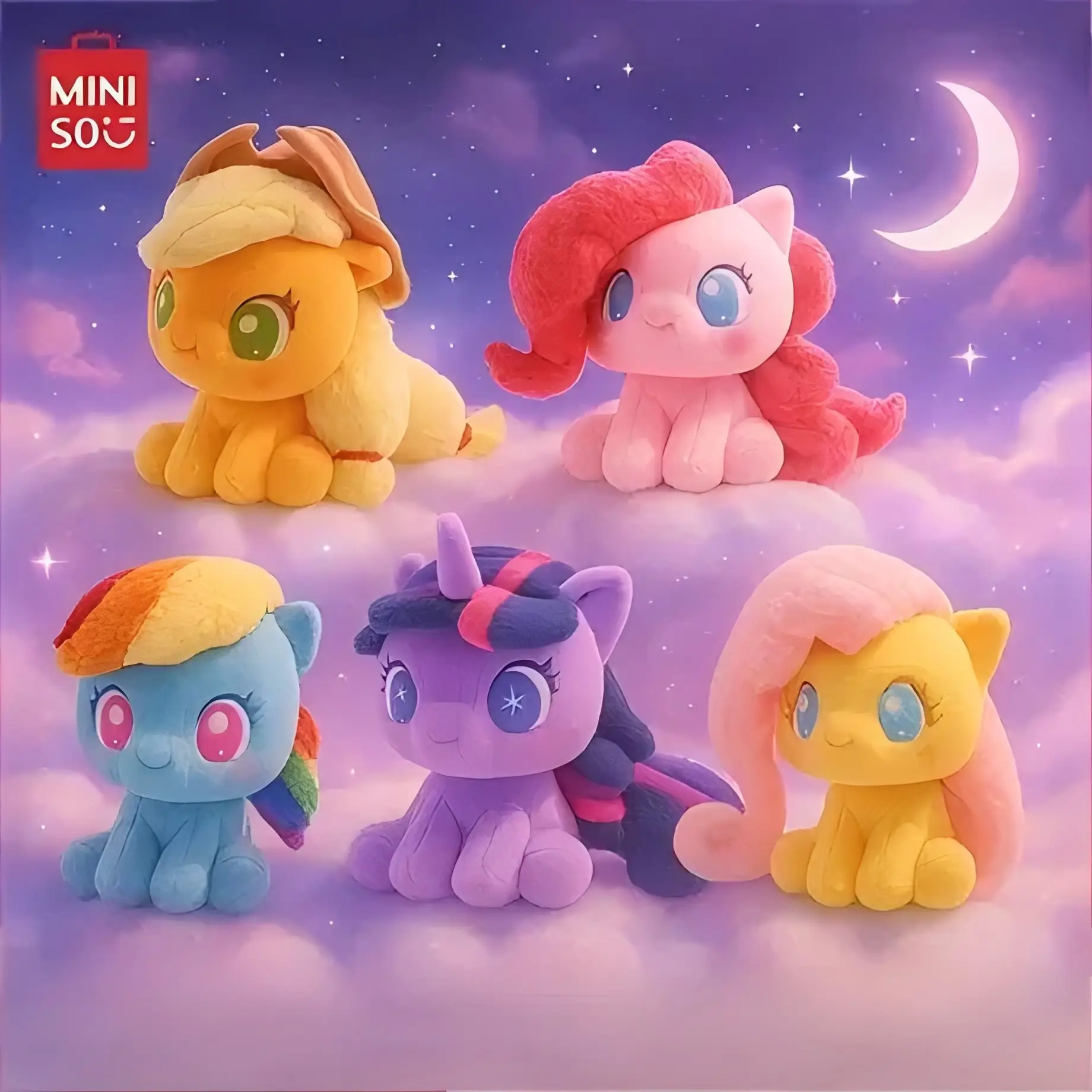 My Little Pony Series Q Version Sitting Doll - Cute and Comfortable Plush Toy, Pillow Valentine's Day Gift, Graduation Gift for Girls, Back to School