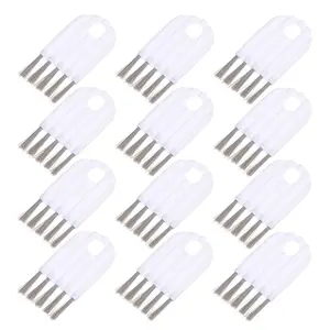 12 Pcs Multi Function Cleaning Brush for Household Grooves and Cup Lids Flexible Beveled Bristles for Deep Gap and Corner Cleaning High Density Portable Brushes for Reusable