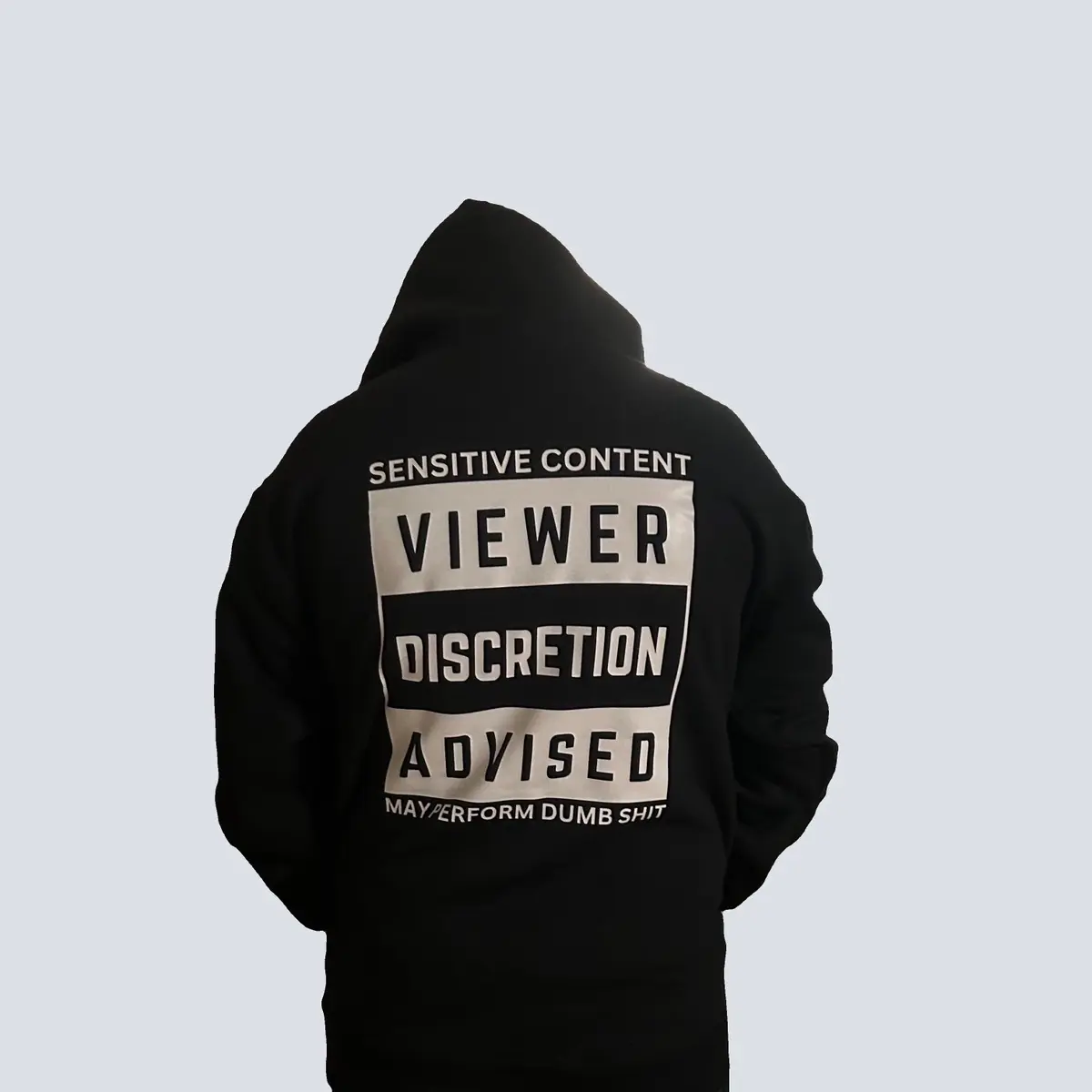 "Viewer discretion advised " Short Sleeve/Crewneck/Hoodie Menswear Pullover Sweatshirts Long Sleeve