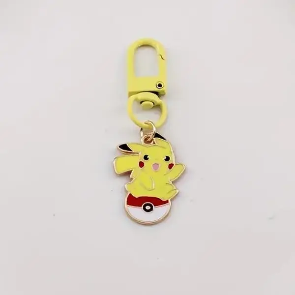 BUY 1 GET 1 FREE: Cute Pikachu Keychain Ballchain Amazing Quality Cute Enamel Pin Fashion Accessory Amazing Quality Vintage Brooch Pin New Retro 90s Fashion Accessories Backpack Jacket Hat Luggage Travel Fun Cute Metal Unisex Enamel Pinback Gift Accessory