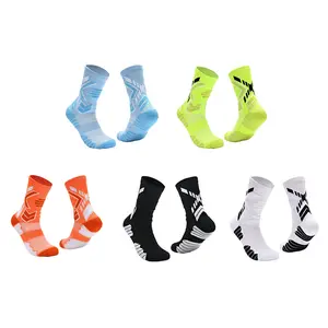 Breathable Wicking Athletic Socks – 5 Pairs Cushioned Crew Socks for Running, Hiking & Sports Activities