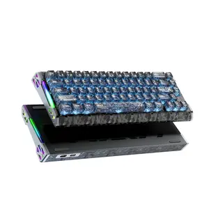 ATTACK SHARK R68HE 60% Wired Rapid Trigger 8K Mechanical RGB Gaming Keyboard with 0.005mm Accuracy,0.08ms Latency,256K Scan,Hall Effect Magnetic Switch,Carbon Fiber+CNC Aluminum Alloy for PC FPS