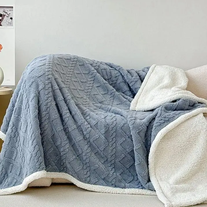 Raybee Double Sided Faux Fur Blanket - Fluffy 2 Sided Microfiber Blanket, Anti-Static Body-Warming 410GSM Throw for Couch, Sofa - 60"x80" Birthday, Housewarming Gift, Fluffy Blankets, Microfiber Blankets