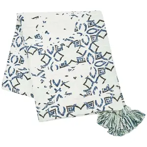 C&F Home 50" x 60" Esha Cotton Damask Throw Blanket
