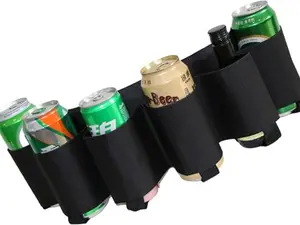 6-Pack Beer Belt Bottle Can Holder Oxford Cloth Drink Belt with Adjustable Perfect for Camping Camouflage