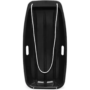 35in Kids Plastic Toboggan Snow Sled w/Pull Rope, 2 Handles