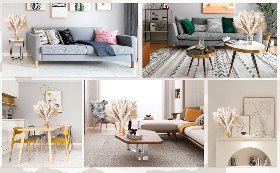 Natural Pampas Grass 8kind Grass Mix Bouquet | Dried Pampas Bouquet for Wedding Boho Flowers Home Table Desk Decor, Rustic Farmhouse Decor (93PCS) Natural Pampas Grass 8kind Grass Mix Bouquet | Dried Pampas Bouquet for Wedding Boho Flowers Home Table Desk Decor, Rustic Farmhouse Decor (93PCS)