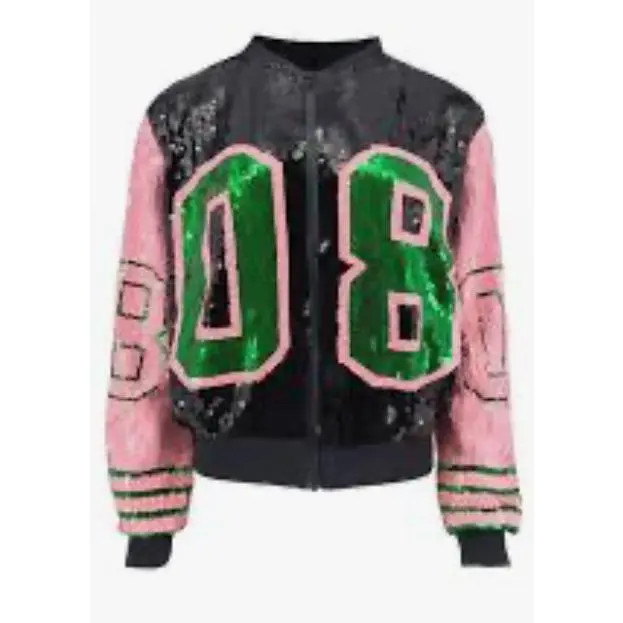 Pink and Green Sequin Jacket 08