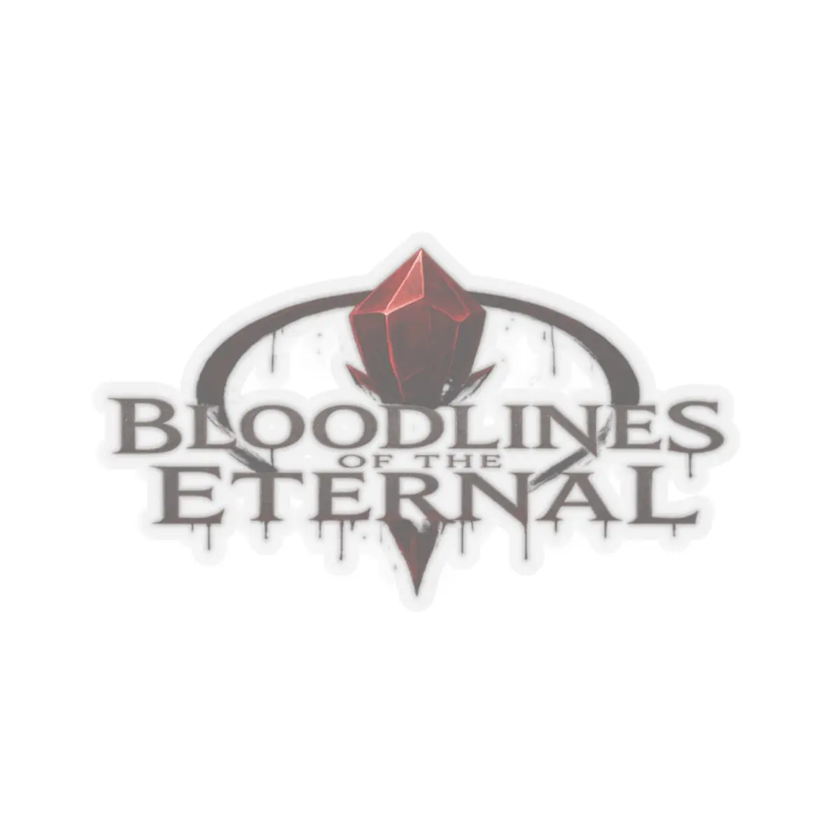 Dark Fantasy Eternal Bloodlines Kiss-Cut Vinyl Stickers, Gothic Aesthetic Glossy Transparent Decals, 4 Sizes, Eco-Friendly Inks, Scratch-Resistant, Permanent Adhesive Backing, for Journals, Laptop Decor, Adults (Great for Birthday Gifting)