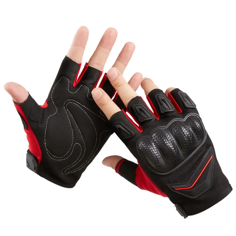 Men's Half-Finger Racing Gloves, Summer Motorcycle Off-Road Protection, Anti-Slip Sport Gloves, All-Season Fall-Resistant Design, Motorcycle Gear