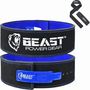 Weight Lifting Belt Lever Buckle 10MM 13MM Thick & 4 Inches Free Strap Weightlifting Belt, Gym Belt for Powerlifting, Lever Belt for Men Women