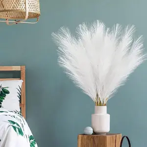 20pcs Artificial Reed Grass Decorations, Farmhouse Style Window Display, Party Wedding Birthday Event Atmosphere Enhancer, Home Decoration