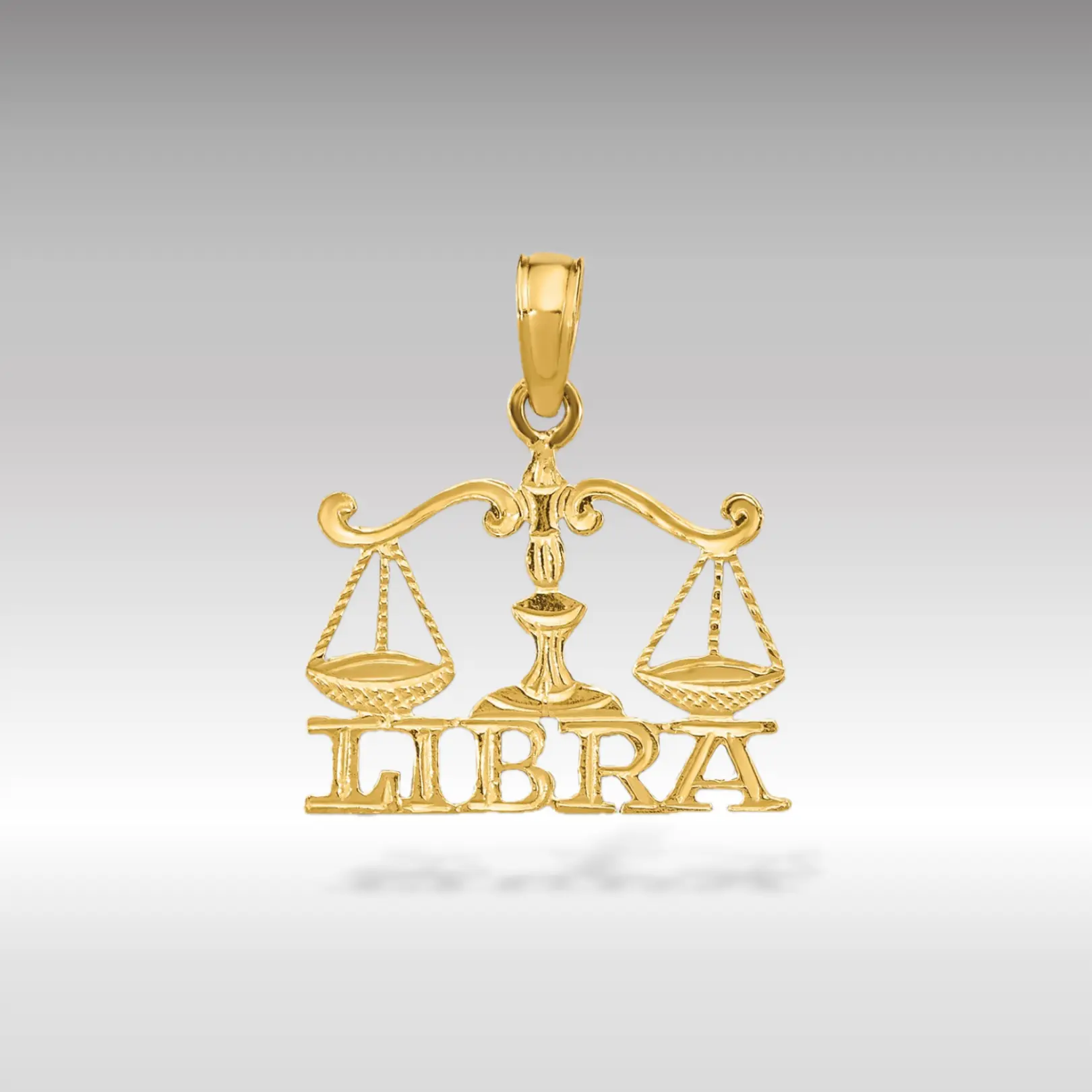 14K Gold LIBRA Scales of Justice Zodiac Charm