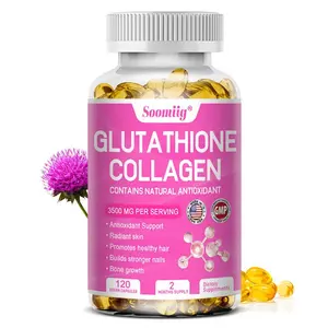 Soomiig Glutathione Health Supplement with Collagen, Skin & Hair Support, Nail & Joint Support - 120 Capsules