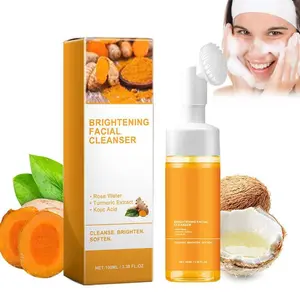 Deep cleansing Turmeric Brightening Facial SkincareCleanser, Comfort Deep Cleansing , Shower Products Facial Cleansers 100ml Turmeric + Kojic Acid Foaming Facial CleanserSilicone Brush Cleansing Skincare was