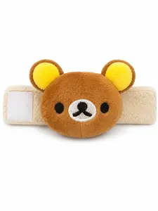 Cute Plush Backpack Strap Fastener, Soft Bear Shoulder Strap Holder with Velcro, Lightweight Bag Strap Clip for Kids School Bag, Travel Backpack Accessory, Pressure Relief Strap Clip
