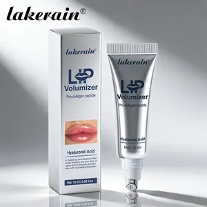 lakerain 1 Count Hyaluronic Acid Instant Lip Plumping Serum, Deep Hydration Lip Volumizer Lip Balm, Hydrating Lip Plumper, Lightweight, Silky Gel Texture, Fragrance-Free, Non-Irritating, Non-Sticky, Non-Invasive Lip Care Product, Daily Beauty Essentials